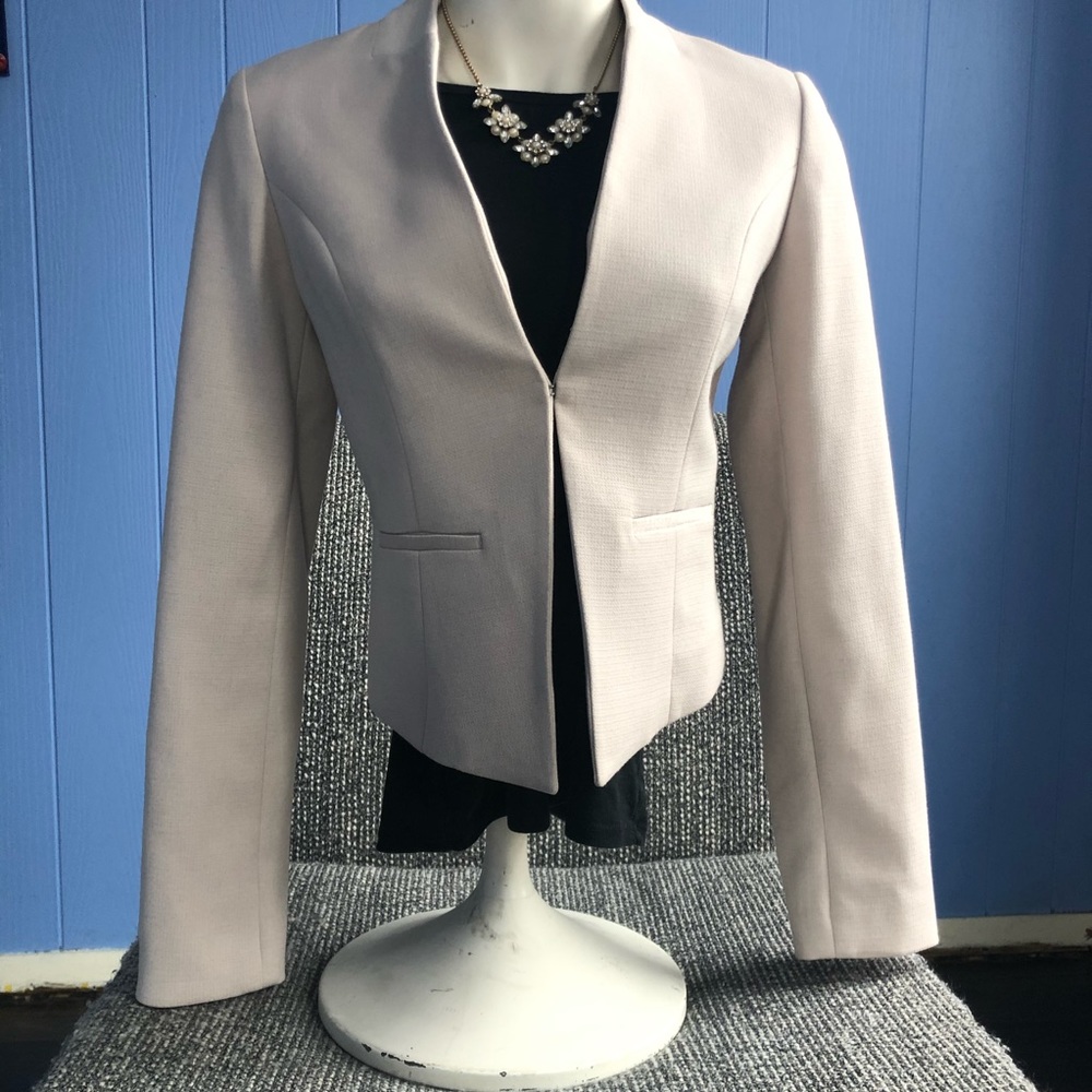 H&M Beige Minimalist Fitted Blazer
